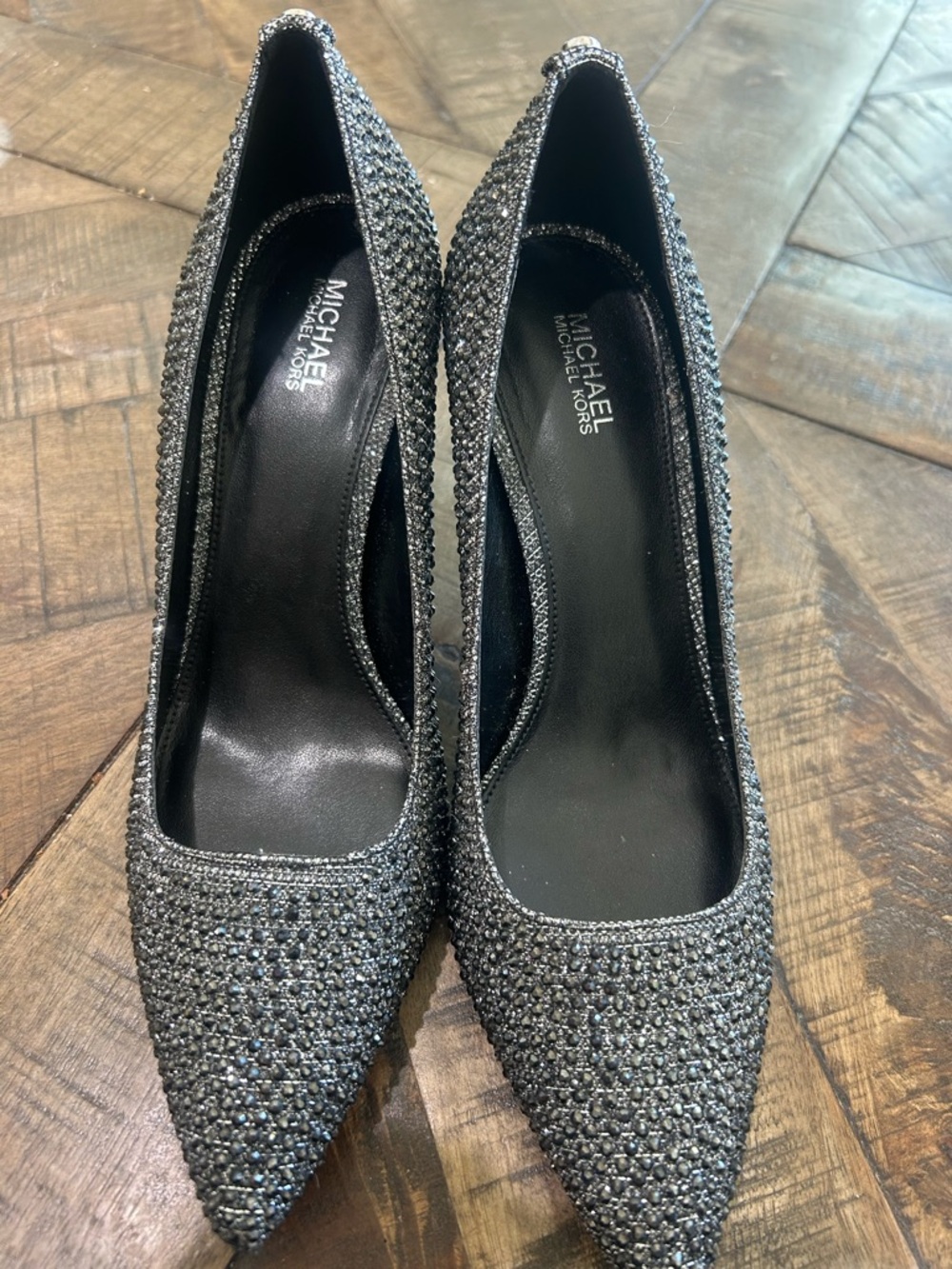 MICHAEL Michael Kors Alina Flex Pointed-Toe Pumps in Anthracite - Picture 2 of 4